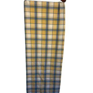 Longaberger Yellow & Blue Plaid Valance 72" and 4 matching Napkins Cottage Core